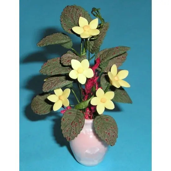Yellow Flowers in a Pink Vase - Paper-chain Models and Hobbies