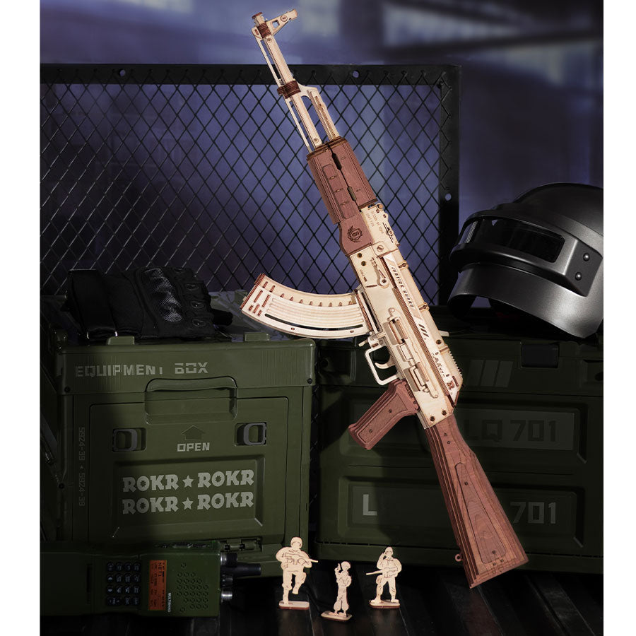 AK-47 Rifle Wooden Toy - Paper-chain Models and Hobbies