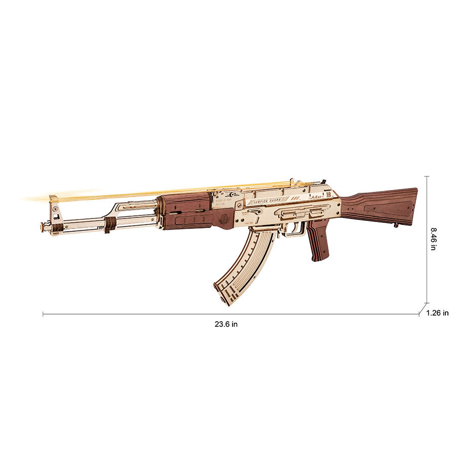 AK-47 Rifle Wooden Toy - Paper-chain Models and Hobbies