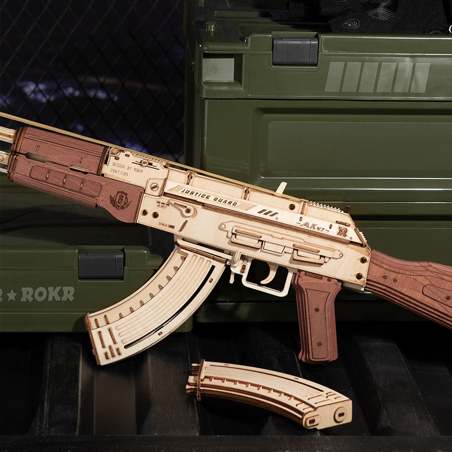 AK-47 Rifle Wooden Toy - Paper-chain Models and Hobbies