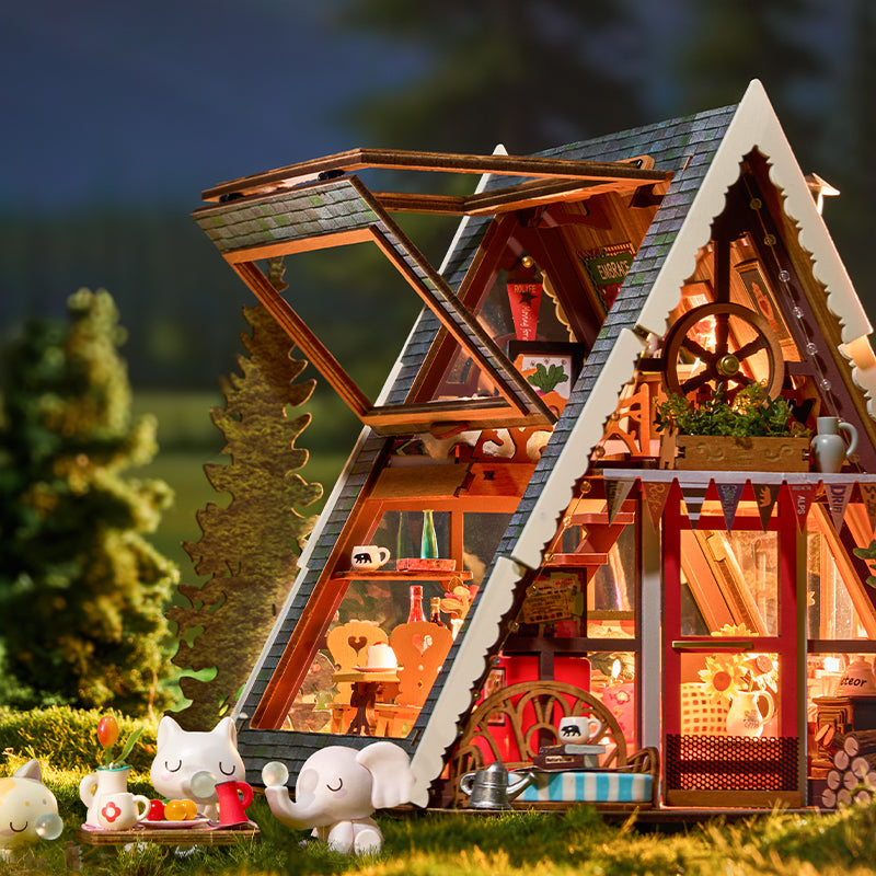 A-Frame Log Cabin - Paper-chain Models and Hobbies
