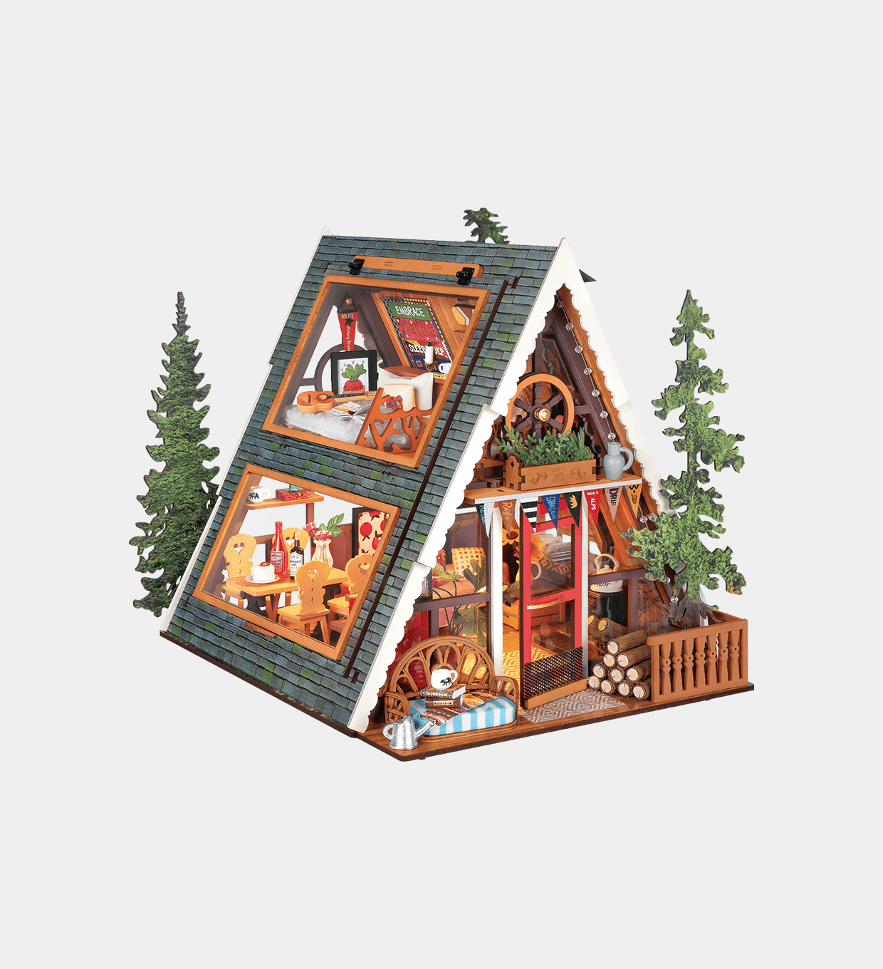 A-Frame Log Cabin - Paper-chain Models and Hobbies