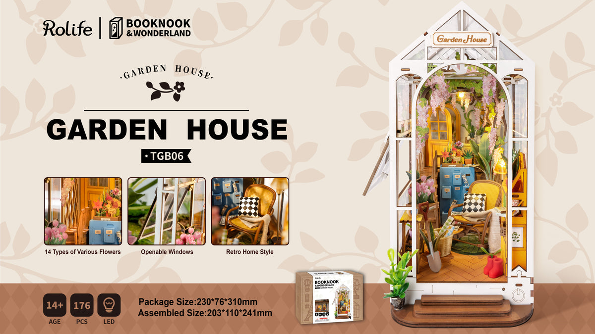 Holiday Garden House Book Nook - Paper-chain Models and Hobbies